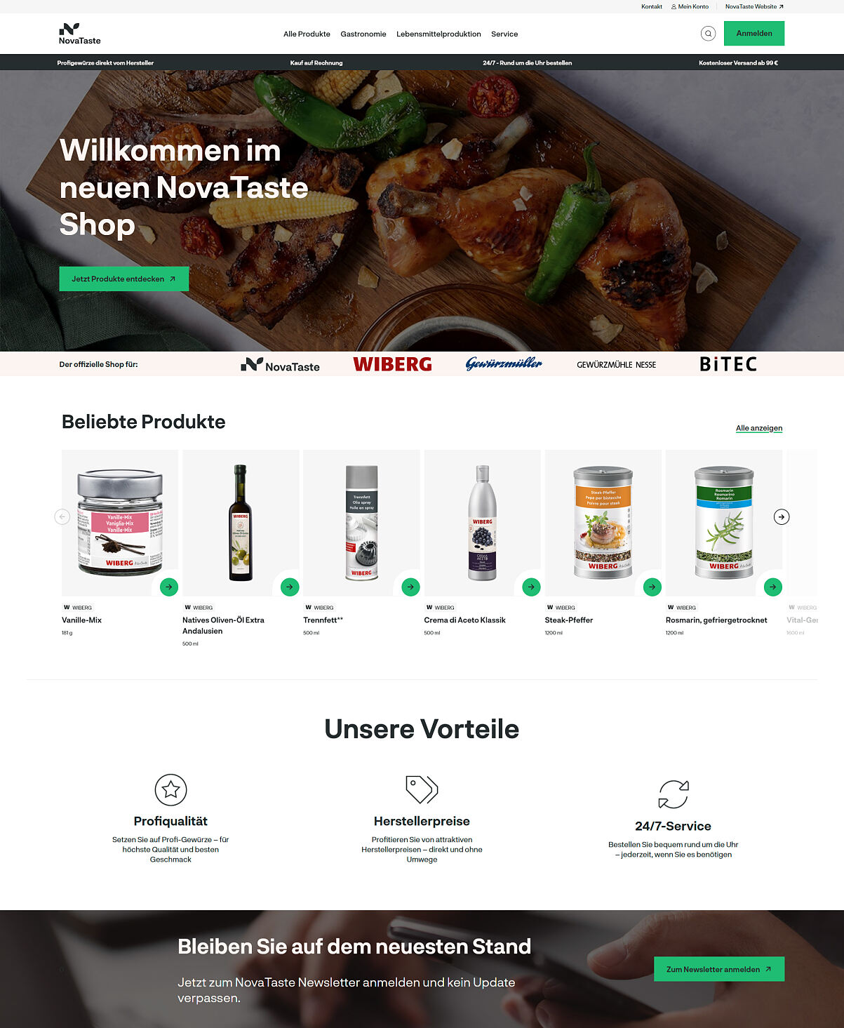 Alles vereint im neuen NovaTaste Shop. 