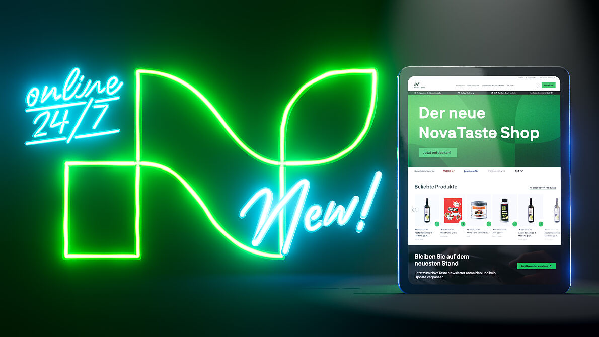 Alles vereint im neuen NovaTaste Shop. 